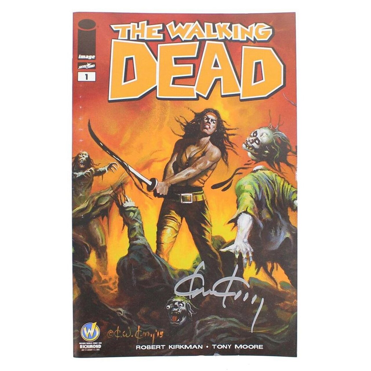 The Walking Dead #1 WW Richmond Exclusive Color Cover Signed By Ken Kelly